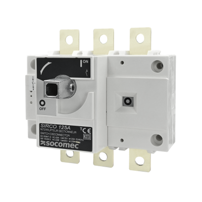 Socomec AC Load Break Switch SIRCO 3P 125A Front Operation | 26003014 | Socomec