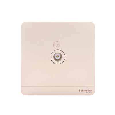 Schneide Electric : เต้ารับทีวี 1 ช่อง 75 Ohm สีทอง รุ่น AvatarOn E 1 G Co-Axial TV Socket : E8331TV_WG