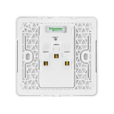 Schneider เต้ารับคู่มีกราวด์ มีม่านนิรภัย ปลั๊กไฟ Socket สีขาว รุ่น AvatarOn E รหัส E83426UES2_WE
