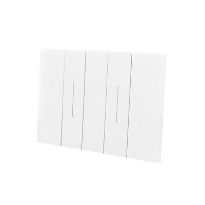 BTicino ชุดสวิตช์ทางเดียว 2 สวิตช์ พร้อมหน้ากากขนาด 3 ช่อง สีขาว 1 WAY Switch 2 modules, cover plate white l Living Now