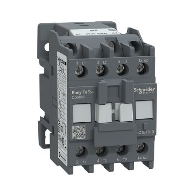 Schneider Electric LC1E1810M5 แมกเนติก คอนแทกเตอร์ 3 เฟส รุ่น LC1E , EasyPact TVS contactor 3P(3 NO), AC-3, 440V,18A