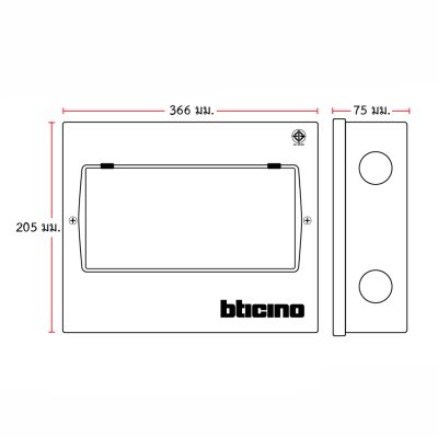 BTicino ชุดตู้คอนซูเมอร์ ยูนิต 1เฟส 2สาย 240 โวลท์ (ปลั๊ก-อิน) 12ช่อง + เมนเบรกเกอร์ 63A + เบรกเกอร์ลูกย่อย 16A/20A/32A