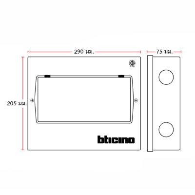 BTicino ชุดตู้คอนซูมเมอร์ยูนิต BTDIN 10ช่อง (แบบเกาะราง) พร้อมเมนเบรกเกอร์ 2P 63A + เบรกเกอร์ลูกย่อย