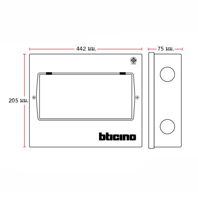 BTicino ชุดตู้คอนซูมเมอร์ยูนิต BTDIN 18 ช่อง (แบบเกาะราง) + MCB 2P 63A + RCD 2P 63A พร้อมเบรกเกอร์ลูกย่อย