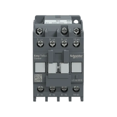Schneider Electric LC1E1810M5 แมกเนติก คอนแทกเตอร์ 3 เฟส รุ่น LC1E , EasyPact TVS contactor 3P(3 NO), AC-3, 440V,18A