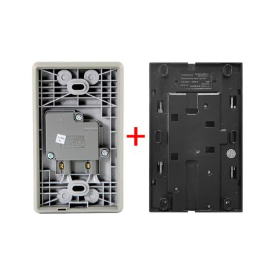 Schneider Electric สวิตช์กดกระดิ่งกันน้ำ IP44 สีเทา + กล่องกระดิ่งสีขาว รุ่นConcept