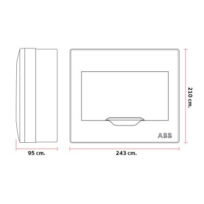 ABB ชุดตู้คอนซูมเมอร์ยูนิต ขนาด 8 ช่อง เมนเบรกเกอร์ 63A+กันดูด RCCB 63A พร้อมลูกย่อย 16A/20A/32A