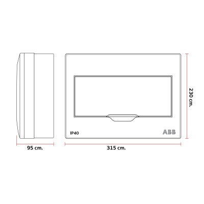 ABB ชุดตู้คอนซูมเมอร์ยูนิต ขนาด 12 ช่อง เมนเบรกเกอร์ 63A+กันดูด RCCB 63A พร้อมลูกย่อย 16A/20A/32A