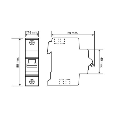 ABB - SH201-C6  ลูกย่อยเซอร์กิตเบรกเกอร์ 6 แอมป์ 1 โพล 6kA, MCB Mini Circuit Breaker1P, Breaking 6kA l Ucanbuys