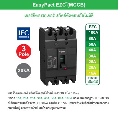 Schneider ชุดตู้โหลดเซ็นเตอร์สแควร์ดีเฟรม 100A ขนาด 18 ช่อง + เมนเบรกเกอร์ 100A, 30kA + ลูกย่อย ขนาด 32A/20A/16A