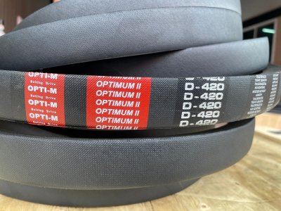 OPTI-M V-belt สายพานร่องD เบอร์  D100 - D420 สายพานเกษตร สายพานมอเตอร์ สายพานอุตสาหกรรม