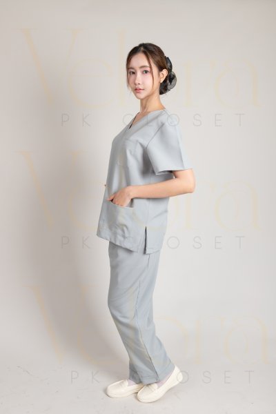 ชุดสครับ แขนสั้น เสื้อ+กางเกง