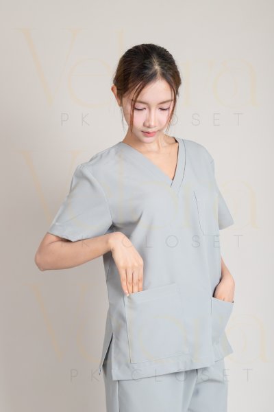 ชุดสครับ แขนสั้น เสื้อ+กางเกง