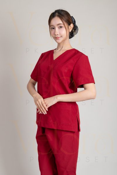 ชุดสครับ แขนสั้น เสื้อ+กางเกง