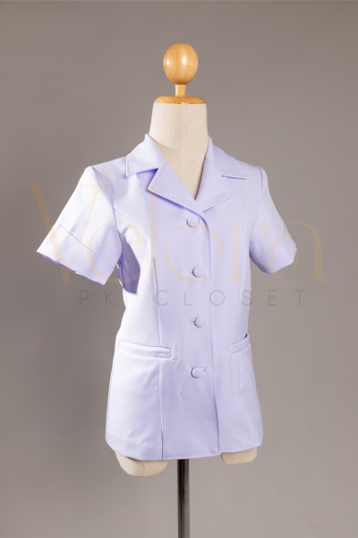 เสื้อพยาบาล  ปกเทเลอร์แหลม