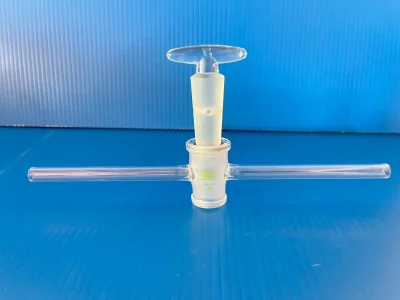 Stopcock, 3 ways, T-bore, solid ST21.5/10x110 mm