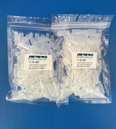 Vial Plastic PP 1.5ml Screwcap ND9(100/PK) "La-Pha-Pack"