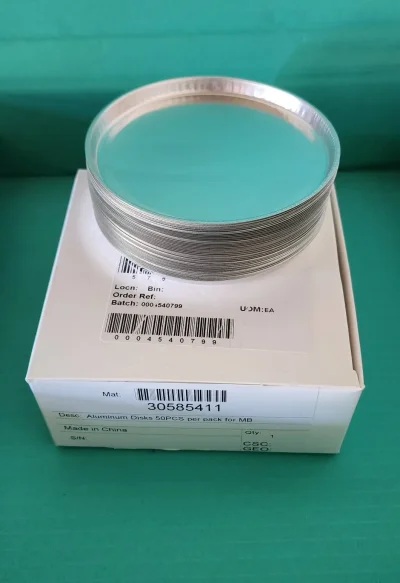 Aluminium Pans ID. 90X7mm 50/PK, "Ohaus"