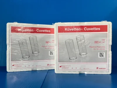 Cuvette PS 2 optical Pathway 10x10 mm, (100/PK),"Sarstedt"