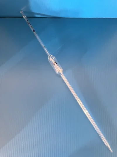 Volumetric pipette , Class A ,25 ml. "Pyrex"