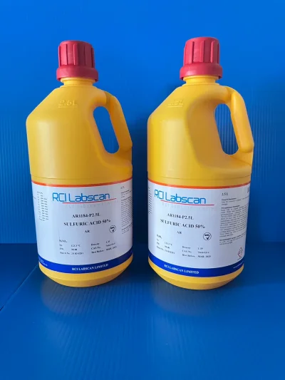 Sulfuric acid 50% ,PE Bottle, 2.5 L,"RCI-Labscan"