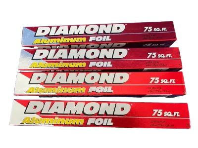 Aluminium foil 75 SQ.FT, 12"x22.8 m."Diamond"