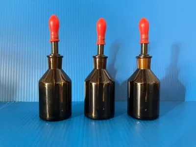 Bottle with dropper,amber glass, 50 ml, (ขวดหยดสีชา)