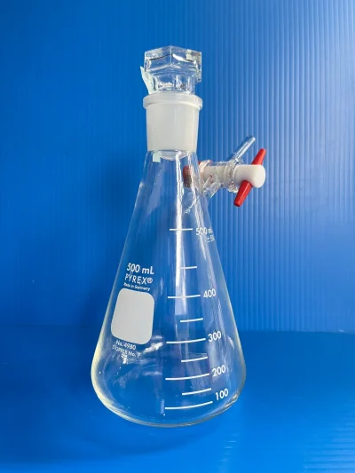 Flask Inert Gas 500 ml,J.29/32,PTFE stopcock"Pyrex"
