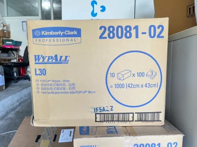 Wypall L-30, Pop-up wipers, White,"Kimberly-Clark"