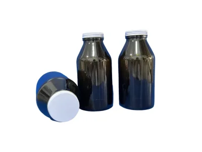 ขวดยาเม็ดสีชา 750 ml. พร้อม ฝาเหล็กเคลือบขาว