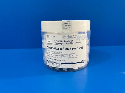 Nylon Syring Filter 0.45 um , 13 mm. (ตัวกรองสารละลาย)