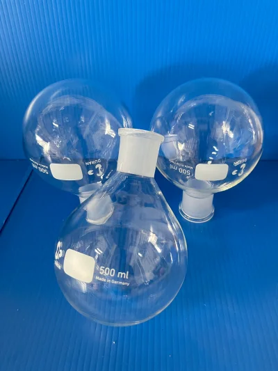 Evaporating flask 500 ml  (เครื่องแก้วสั่งทำตามแบบ)