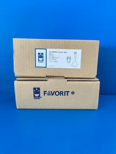 Volumetric flask PE stopper Class A 100ml,"Favorit"
