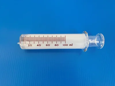 Syring glass 100 ml, Luer tip, (ไซริ้งค์ แก้ว ขนาด 100มล.)