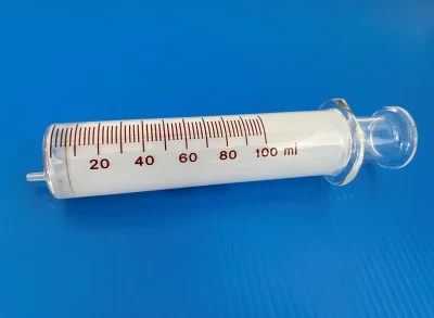 Syring glass 100 ml, Luer tip, (ไซริ้งค์ แก้ว ขนาด 100มล.)