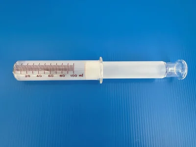 Syring glass 100 ml, Luer tip, (ไซริ้งค์ แก้ว ขนาด 100มล.)
