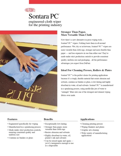 Engineered cloth wipe 30X35CM "Dupont" (300/Box)