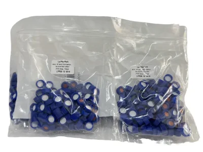 Screwcap ND9 hole Red rubber/PTFE 100/pk "La-Pha-Pack"