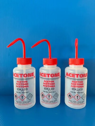 Wash bottle, W/M, 500ml, (Acetone), "Azlon"