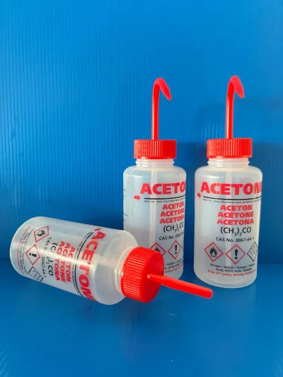 Wash bottle, W/M, 500ml, (Acetone), "Azlon"