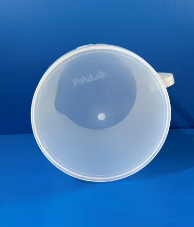 Beaker plastic PP 5L with handle,low form "Polylab"