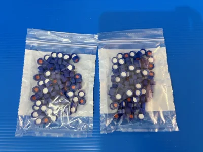 Screw cap 9 mm, red silicone/PTFE,"Thermo"(100/PK)