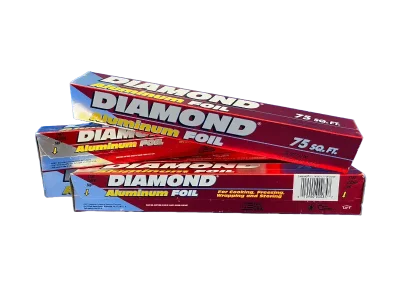 Aluminium foil 75 SQ.FT, 12"x22.8 m."Diamond"