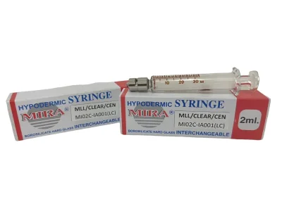 Syring glass 2 ml, Luer lock , "MIRA"
