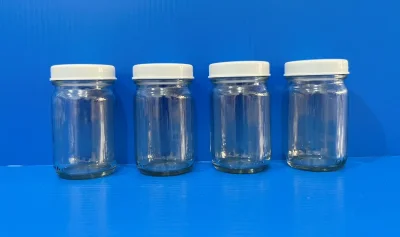 Glass BottleW/M 120 ml. PE Screw+inner cap,200/Box