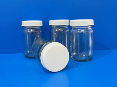 Glass BottleW/M 120 ml. PE Screw+inner cap,200/Box