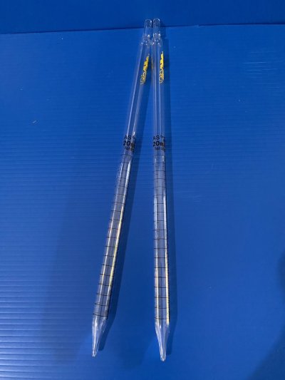 Pipette measuring 20 ml., class A, with COA,"Witeg