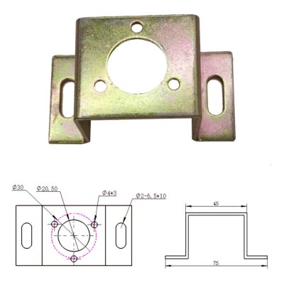 U-Bracket Encoder บัคเก็ตเอ็นโค้ดเดอร์ รูปทรง U รูปทรงขั้นบันได รู 20.5มม.