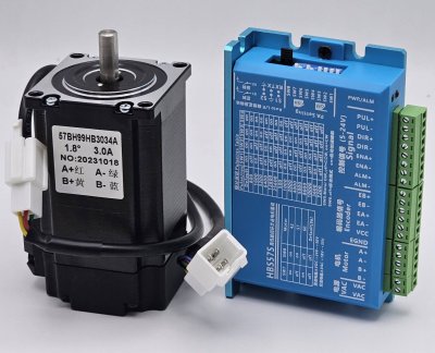 Closed-Loop Stepper Motor แรงบิด 2.2N.m (Nema23) เพลาขนาด 8mm.  ตัวมอเตอร์มี Encoder ในตัวทำให้มีความแม่นยำสูง