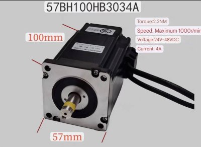 Closed-Loop Stepper Motor แรงบิด 2.2N.m (Nema23) เพลาขนาด 8mm.  ตัวมอเตอร์มี Encoder ในตัวทำให้มีความแม่นยำสูง